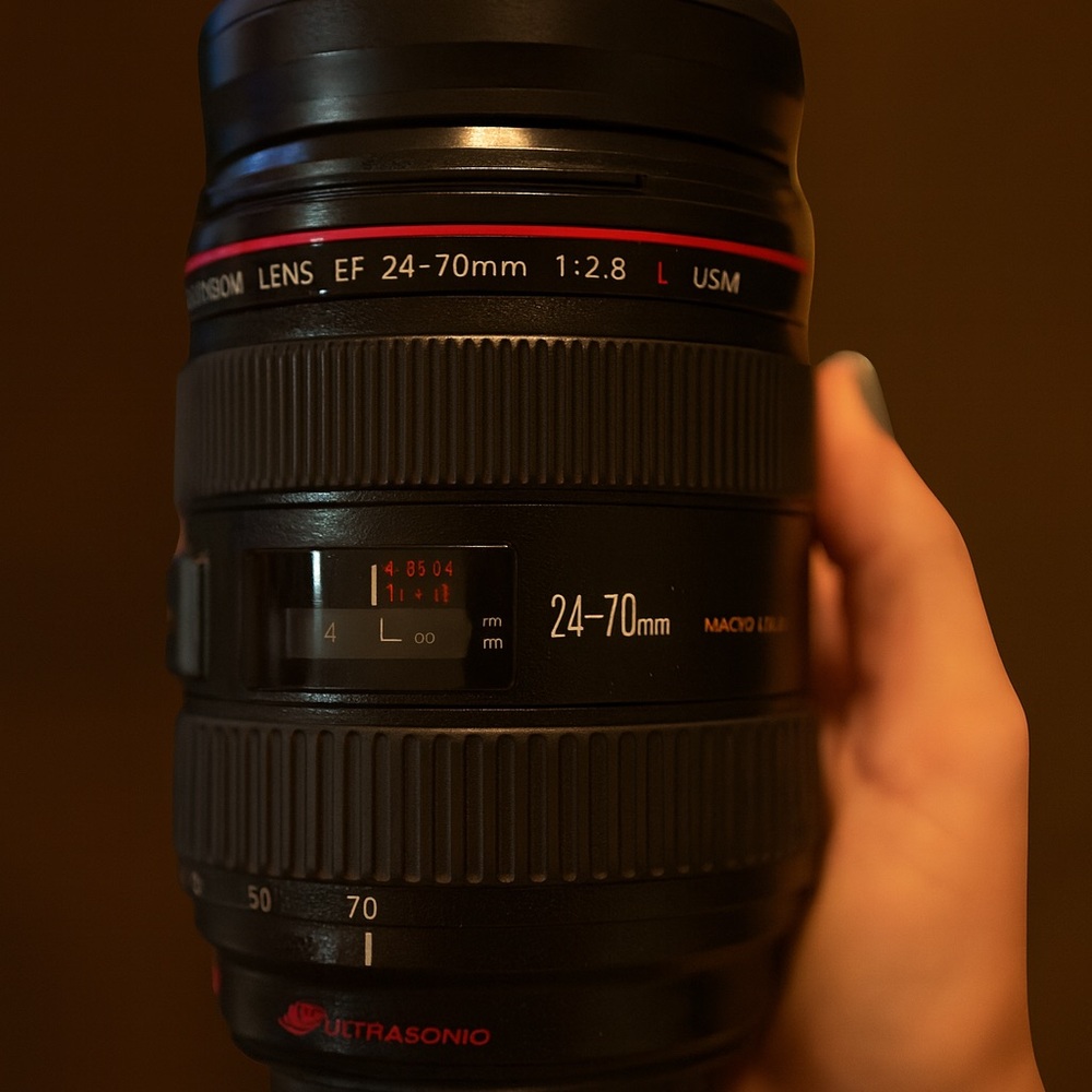 Canon EF 24-70mm Lens - Black and Red